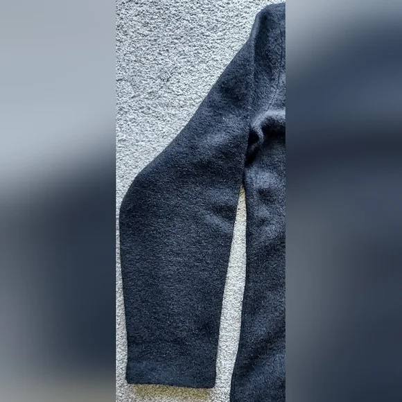 NWT Coldwater Creek XL Black Wool Cardigan Sweater Embellished Trees - Picture 11 of 16